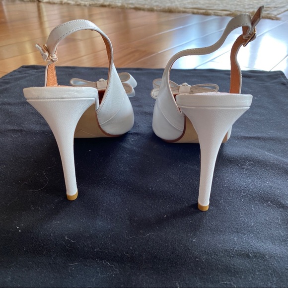 Halogen Halila-Lea white leather pumps size 7 - Picture 6 of 7
